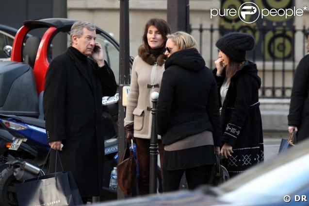 Cécilia Attias avec son mari Richard et leurs filles respectives