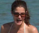 Stephanie Seymour à St Barth, le 22/12/08