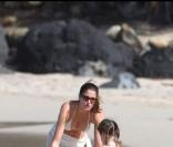 Stephanie Seymour à St Barth, le 22/12/08