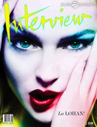 Lindsay Lohan en couverture du magazine Interview