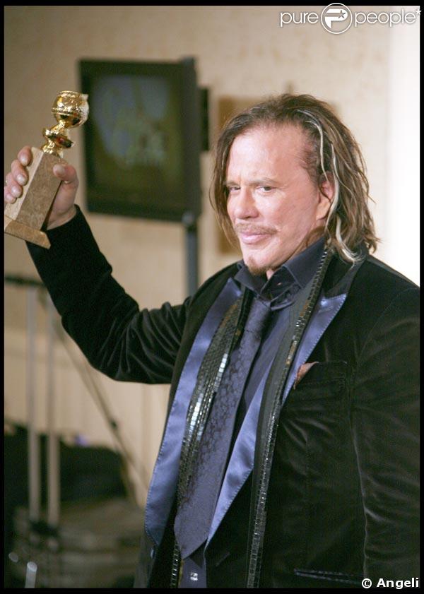 Mickey Rourke et son Golden Globe !