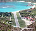 L'aéroport de Saint-Barthélémy.