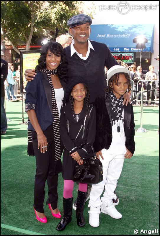 Jada Pinkett Smith et sa petite famille Willow, Jayden et Will 