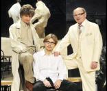 Lorant Deutsch, Jean-François Stévenin, et Nicolas Vaude lors du filage de la pièce L'Anniversaire