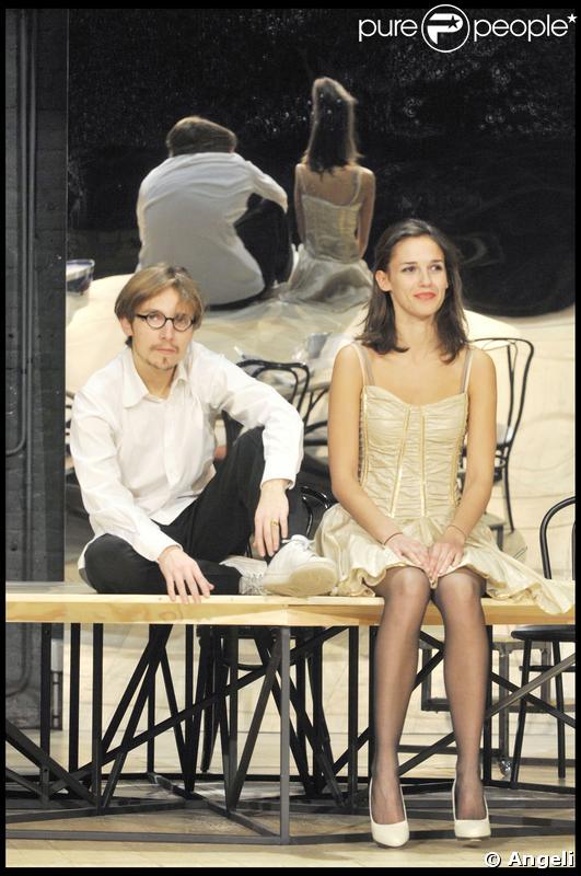 Lorant Deutsch et Emilie Chesnais lors du filage de la pièce L'Anniversaire