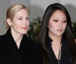 Kelly Rutherford à la sortie du tribunal de Santa Monica hier