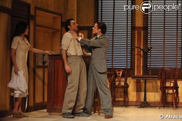 Laura Presgurvic, Olivier Sitruk et Xavier Lafitte au théâtre des Mathurins (Paris) pour la pièce 
