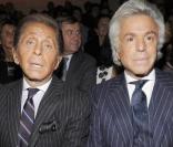 Valentino et Gian Carlo Giammetti au défilé hier à Paris 