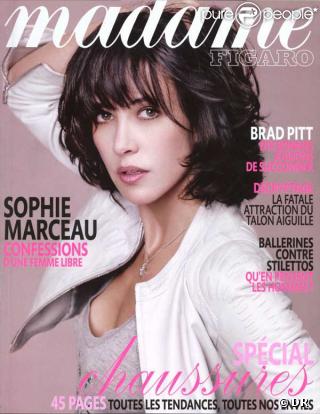 Sophie Marceau en couverture du Figaro Madame. 