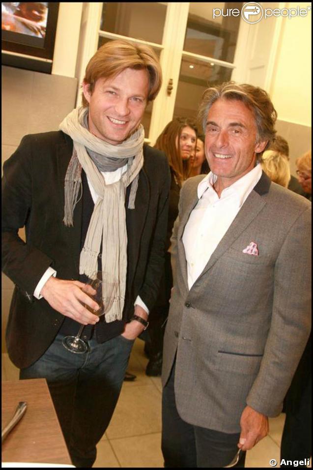 Laurent Delahousse et Gérard Holtz au dîner annuel de l'hôtel Guanahani.  28/01/09