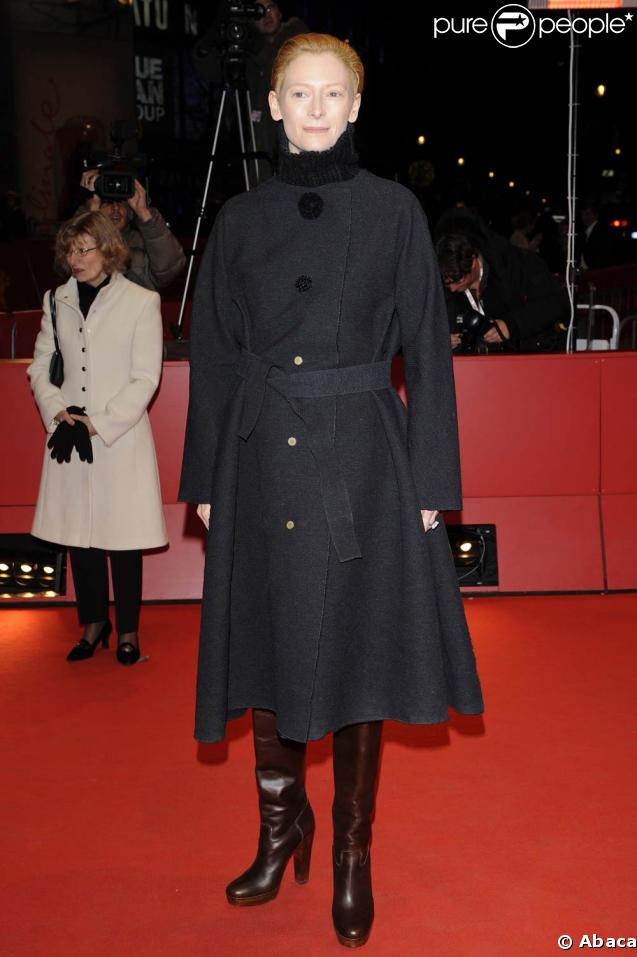 Tilda Swinton sur le tapis rouge du 59ème Festival du film de Berlin, pour la projection de Ricky.