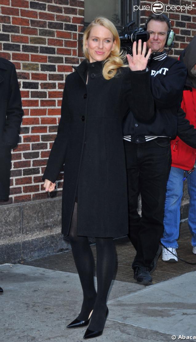 Naomi Watts s'apprête à aller sur le plateau de Letterman 