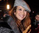 Lundi 8 février 2009, générale de la comédie musicale Cléopâtre, la dernière reine d'Egypte : Hélène Ségara arrive au Palais des Sports 