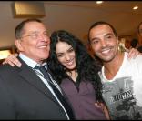 Sofia Essaïdi, avec Jean-Claude Camus et Kamel Ouali après la générale 