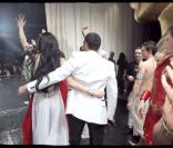 Kamel Ouali et Sofia Essaïdi lors du salut de la générale de Cléopâtre 