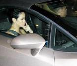 Rihanna et Chris Brown quittant la soirée pré-Grammys