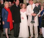 David Douillet, le jour de son mariage avec Valérie, entouré par les Chirac 