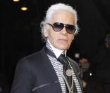 Karl Lagerfeld à la soirée Vogue lundi soir à Milan