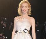 Eva Herzigova à la soirée Vogue lundi soir à Milan
