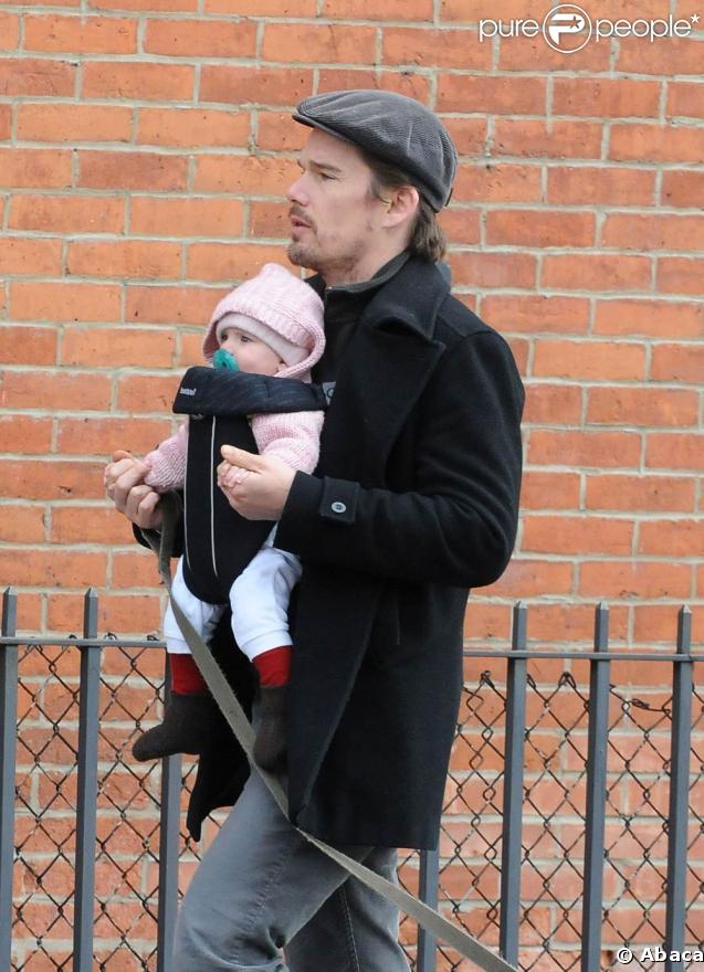 Ethan Hawke et la femme de sa vie, Clementine, 7 mois 
