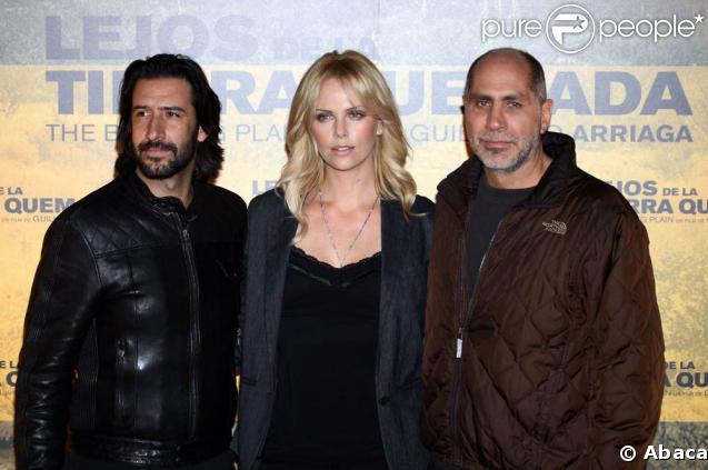José Maria Yazpik, Charlize Theron et Guillermo Arriaga, à l'occasion de la promotion de 