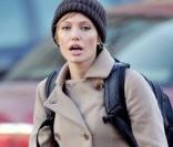 Angelina Jolie sur le tournage de son prochain film Salt à Washington jeudi 6 mars