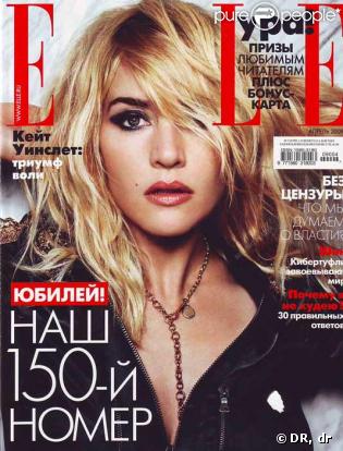 Kate Winslet en couverture du Elle Russe du mois d'avril