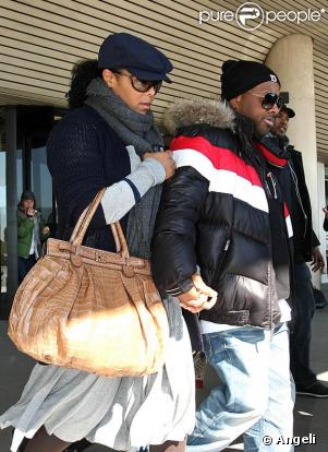 Janet Jackson et Jermaine Dupri à l'aéroport  La Guardia à New York le 24 mars 2009