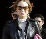 Enfin une touche de couleur dans la vie de Lindsay Lohan... Fashion Week de New York, le 13 février 2009 