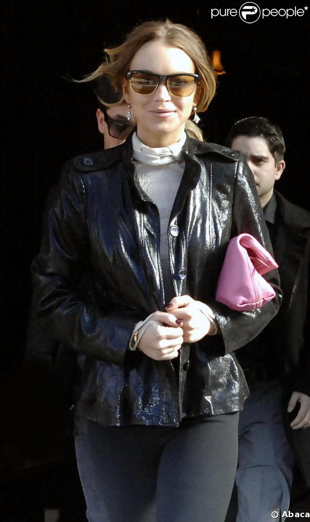 Enfin une touche de couleur dans la vie de Lindsay Lohan... Fashion Week de New York, le 13 février 2009 