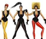 Costumes de scène dessinés par Thierry Mugler pour la tournée Sasha Fierce de Beyoncé en 2009