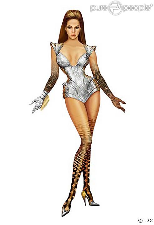 Costumes de scène dessinés par Thierry Mugler pour la tournée Sasha Fierce de Beyoncé en 2009
