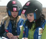 Alexandra Rosenfeld et Valérie Bègue en plein désert Marocain