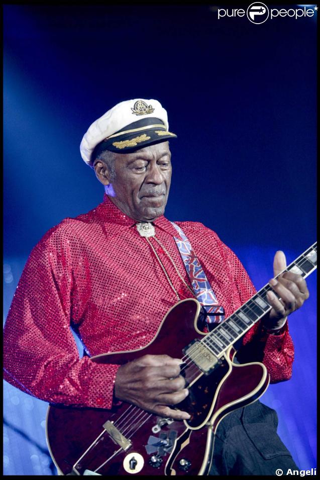 La légende vivante Chuck Berry, lors du 55e Bal de la Rose, qui s'est tenu le 28 mars 2009, dans la principauté de Monaco !