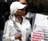 Mary J. Blige et des amis dans les rues de New York, le 28 mars 2009
