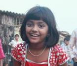 La petite Rubina Ali de Slumdog Millionnaire le 8 mars 2009 à Mumbai en Inde