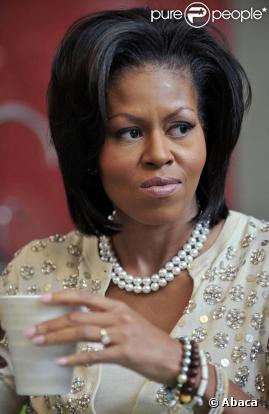 Michelle Obama au Charing Cross Hospital. 01/04/09