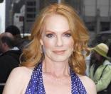 Marg Helgenberger à New York pour le tournage du talk-show de David Letterman le 1er avril 2009
