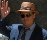 Johnny Depp, sur le tournage de The Rum Diary, le 2 avril 2009, à Porto Rico !