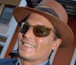 Johnny Depp, sur le tournage de The Rum Diary, le 2 avril 2009, à Porto Rico !