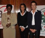  Spès Nihangaza, Stéphanie et Caroline de Monaco,  à la signature d'un accord d'engagement entre l'Amade Burundi, l'Amade Mondiale et Fight Aids Monaco. 03/04/09 