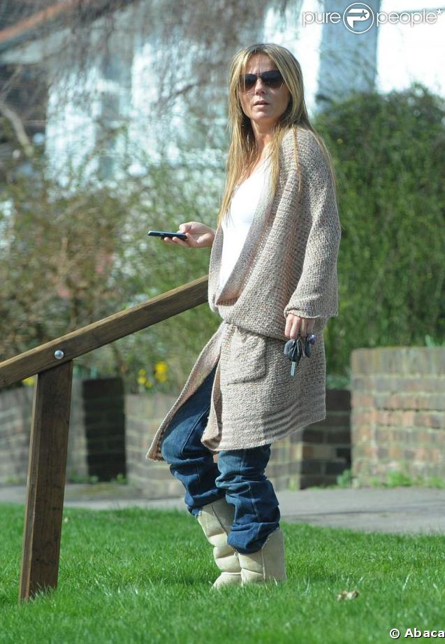 Geri Halliwell se rend chez des amis à Londres. Mars 2009