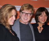 Robert Redford, sa compagne Sybille et sa fille Amy à New York le 27 octobre 2008