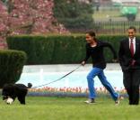 Barack Obama, Michelle, Sasha et Malia présentent l'adorable Bo à la presse ! 14/04/09