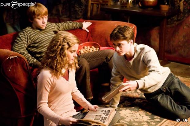 Ron, Hermione et Harry dans Harry Potter et le Prince de sang-mêlé