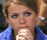 Brooklyn Decker en avril 2008 supporte Andy Roddick lors du tournoi de Key Biscayne 