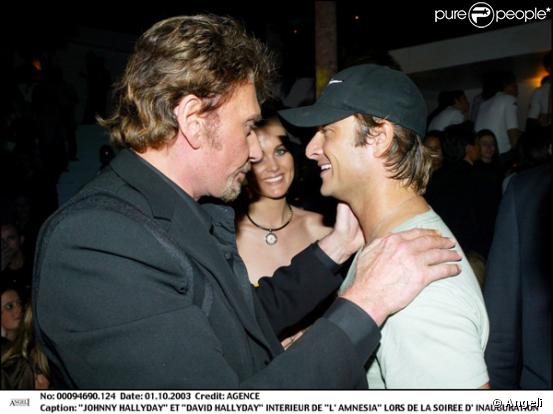 Johnny Hallyday et son fils David