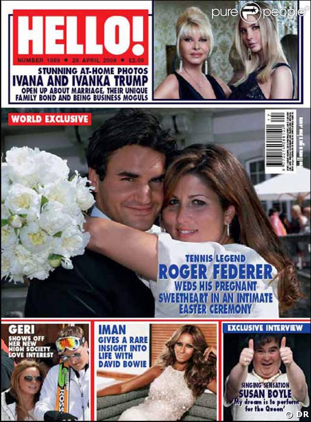 Roger Federer et sa jeune mariée en couverture de Hello !