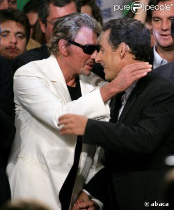Johnny Hallyday et son ami Nicolas Sarkozy