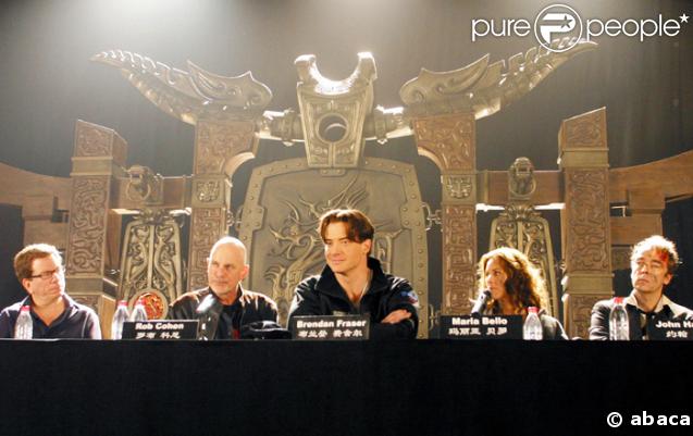 Brendan Fraser lors du tournage de La Momie 3